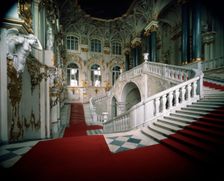 The Grand staircase of the Winter Palace 1756-1761. Artist: Bartolomeo Francesco Rastrelli