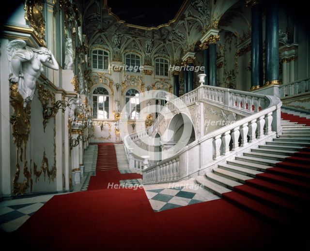 'The Grand staircase of the Winter Palace', 1756-1761.  Artist: Bartolomeo Francesco Rastrelli