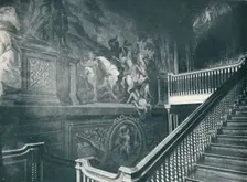 The Grand Staircase, Showing Thornhill's Wall Paintings, Stoke Edith c1909