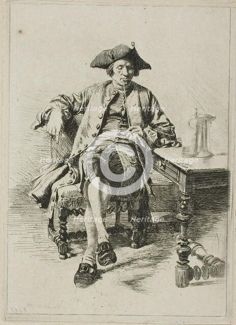 The Grand Smoker, 1843. Creator: Jean Louis Ernest Meissonier.