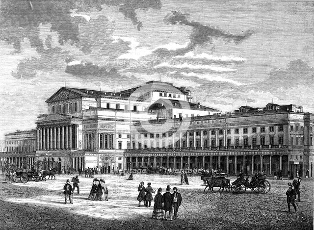 The Grand Theatre, Warsaw, 1872. Creator: Anon.