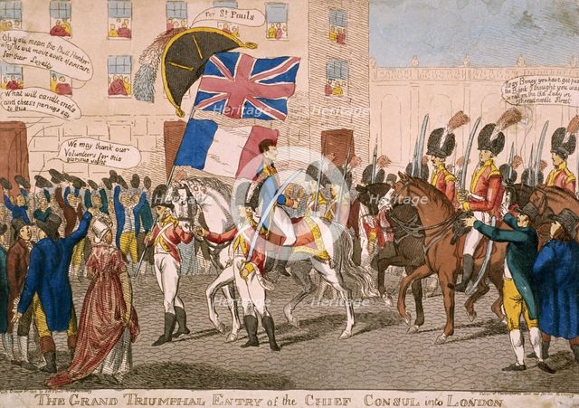 'The grand triumphal entry of the Chief Consul into London', 1803. Artist: Anon