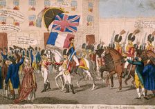 The grand triumphal entry of the Chief Consul into London 1803. Artist: Anon