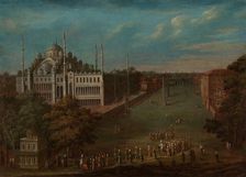 The Grand Vizier Crossing the Atmeydani (Horse Square), 1720-1737. Creator: Jean Baptiste Vanmour