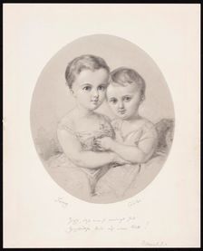 The granddaughters Fanny and Cécile Hensel, ca 1860. Creator: Hensel, Wilhelm (1794-1861)