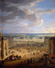 The Grande Écurie (Royal stables) of the Château de Versailles. Artist: Martin, Jean-Baptiste (1659-1735)