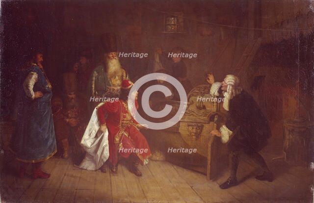 The Grandfather of Russian Fleet, 1871. Artist: Myasoedov, Grigori Grigoryevich (1834-1911)