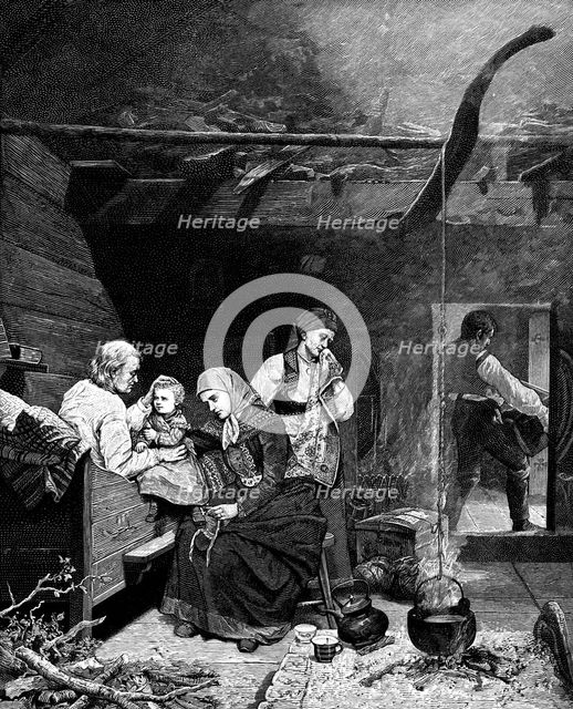 'The Grandfather's Blessing, mid 19th century (1882). Artist: Unknown