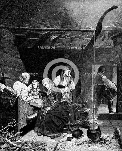 'The Grandfather's Blessing, mid 19th century (1882). Artist: Unknown