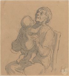 The Grandmother. Creator: Honore Daumier