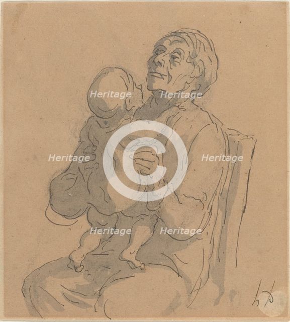 The Grandmother. Creator: Honore Daumier.