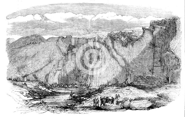 The Granite Quarries at Rubislaw, near Aberdeen, 1857. Creator: Unknown.