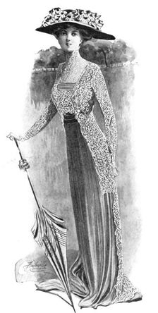 The Grace of Fragility: a dress of heliotrope chiffon..., 1909. Creator: Unknown