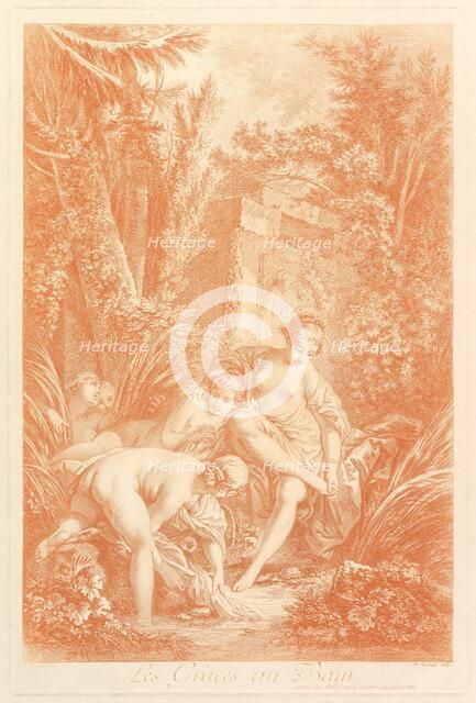 The Grâces au Bain (The Graces at the Bath), 1756. Creator: William Wynne Ryland.