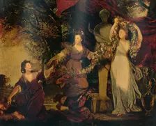 The Graces Decorating a Terminal Figure of Hymen 1773, (1911). Creator: Sir Joshua Reynolds
