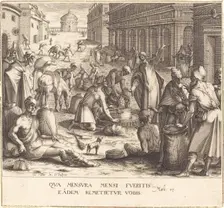 The Grain Weighers, 1608/1611. Creator: Jacques Callot