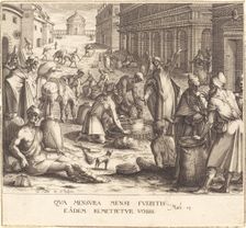 The Grain Weighers, 1608/1611. Creator: Jacques Callot