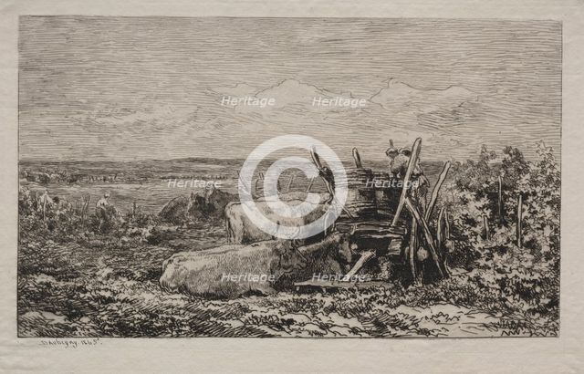 The Grape Harvest, 1865. Creator: Charles François Daubigny (French, 1817-1878); Alfred Cadart.
