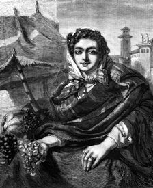 "The Grapeseller". By J. Phillip, R.A., in Mr. Flatou's collection, 1861. Creator: E. Skill