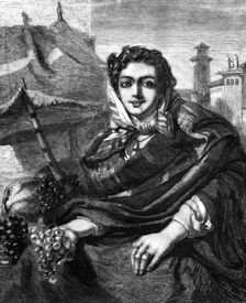 "The Grapeseller". By J. Phillip, R.A., in Mr. Flatou's collection, 1861. Creator: E. Skill