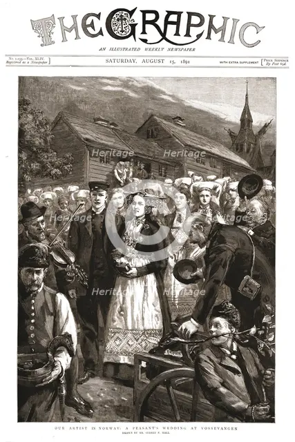 ''The Graphic, Front Cover Saturday, August 15, 1891', 1891. Creator: Sydney Prior Hall.