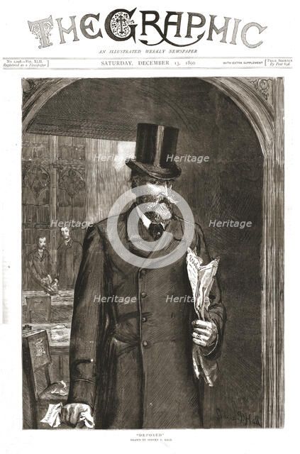 ''The Graphic, Front Cover Saturday, December 13, 1890', 1890. Creator: Sydney Prior Hall.