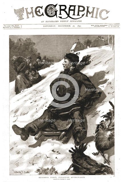 ''The Graphic, Front Cover Saturday, December 26, 1891', 1891. Creator: Sydney Prior Hall.