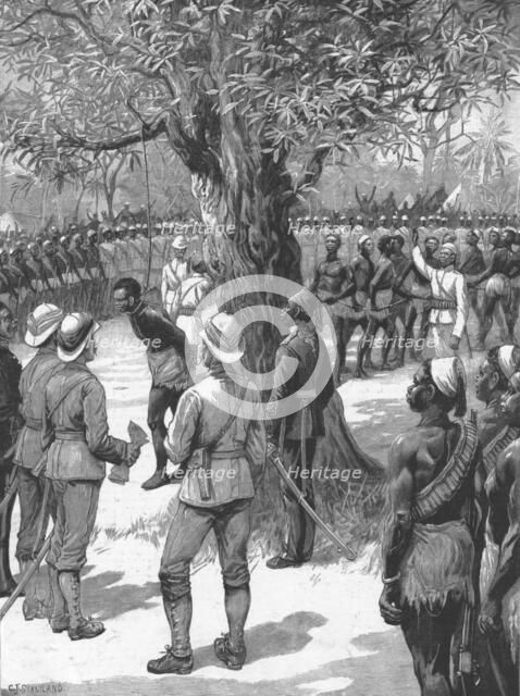 'The Graphic' Stanley Number; Execution of a Soudanese Mutineer at Mazamboni's, Albert Nyanza', 1890 Creator: Unknown.