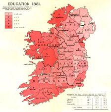 The Graphic Statistical Maps of Ireland; Education 1881 1886. Creator: Unknown