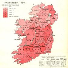 The Graphic Statistical Maps of Ireland; Pauperism 1884 1886. Creator: Unknown