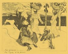 The Grasshoppers and the Ants: A Souvenir of Martinique, from the Volpini Suite: Dessins l..., 1889. Creator: Paul Gauguin