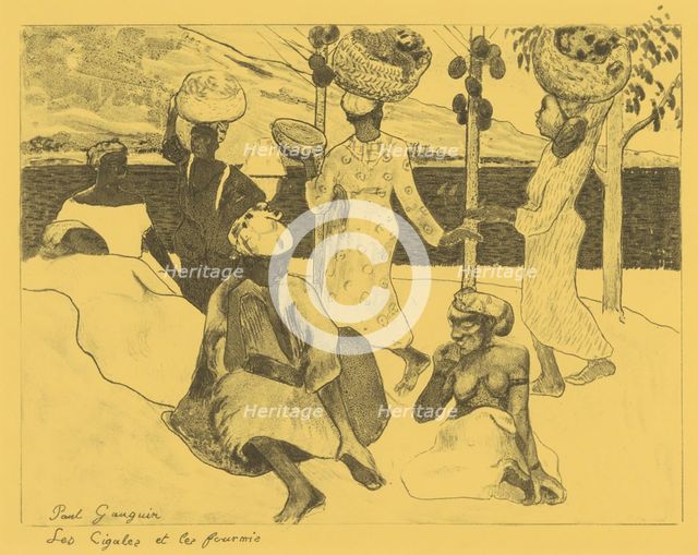 The Grasshoppers and the Ants: A Souvenir of Martinique, from the Volpini Suite: Dessins l..., 1889. Creator: Paul Gauguin.