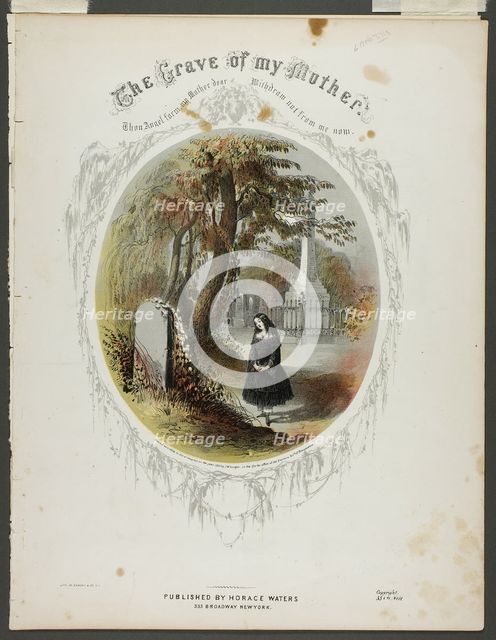 The Grave of My Mother, 1853. Creator: Napoleon Sarony.