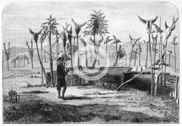 'The Grave of a Lushai Chief', c1891. Creator: James Grant.