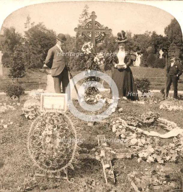'The Grave of Charles Stewart Parnell, Irelands greatest leader, Dublin', 1896.  Creator: Works and Sun Sculpture Studios.