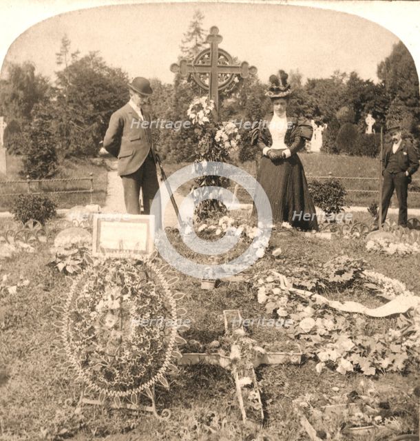 'The Grave of Charles Stewart Parnell, Irelands greatest leader, Dublin', 1896.  Creator: Works and Sun Sculpture Studios.