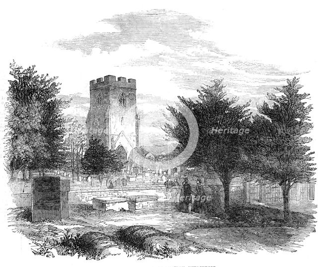 The Grave of Cook, in Rugeley Churchyard, 1856.  Creator: Unknown.