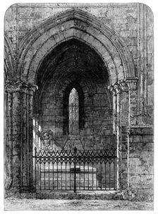 The Grave of Scott in Dryburgh Abbey, 1871. Creator: William James Palmer