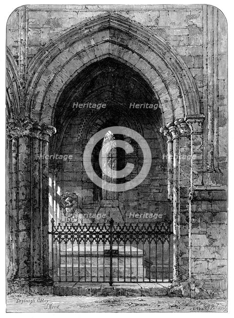 The Grave of Scott in Dryburgh Abbey, 1871. Creator: William James Palmer.