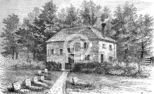 The grave of William Penn at Jordans, Buckinghamshire, 1881. Creator: Unknown.