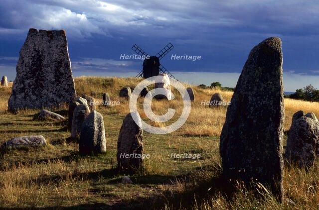 The grave field at Gettlinge, Öland, Sweden. Artist: Christer Johansson