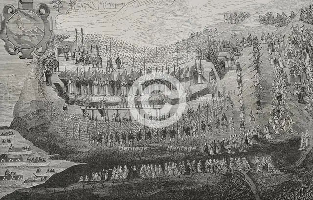 The Great Martyrdom of Nagasaki , (September 10, 1622), Japan, 1877.  Creator: Unknown.