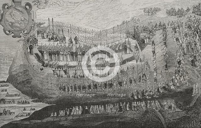 The Great Martyrdom of Nagasaki , (September 10, 1622), Japan, 1877.  Creator: Unknown.