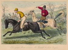 The great Match between Mr. Flintoff & Jack Rogers 1858. Artist: John Leech