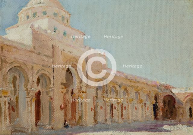 The Great Mosque of Kairouan-Tunis. The Cycle: "From the Travel to Tunis", 1911. Creator: Jan Ciaglinski.