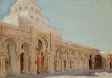 The Great Mosque of Kairouan-Tunis. The Cycle: "From the Travel to Tunis", 1911. Creator: Jan Ciaglinski