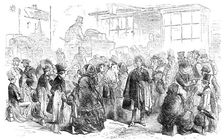 The Great Naval Review: "No Beds" - drawn by Phiz, 1856. Creator: Unknown