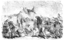 The Great Naval Review: "No Beds" - drawn by Phiz, 1856. Creator: Unknown