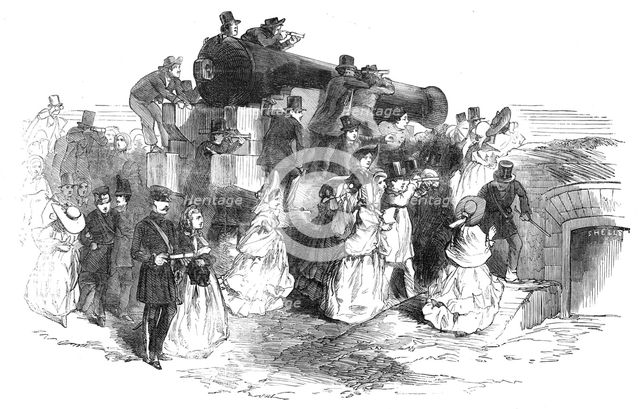 The Great Naval Review: sketch on Fort Monckton, 1856.  Creator: Unknown.