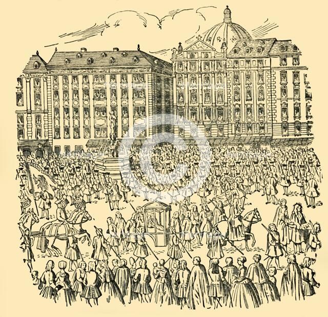 'The Great Nobles of Hungary Take the Oath of Loyalty to Maria Theresa...in 1740', (c1930). Creator: Unknown.